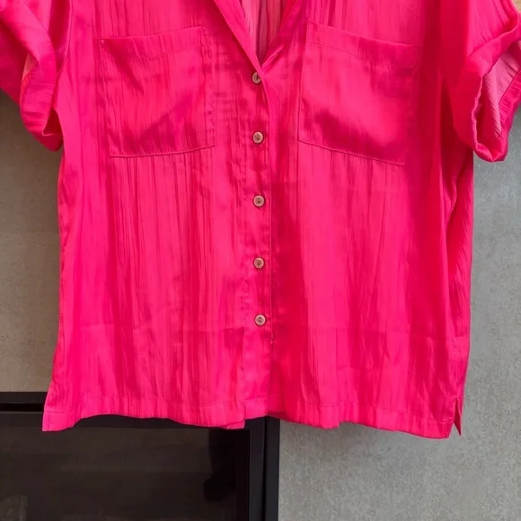 Anthropologie Button up Shirt Short Sleeve, Size S - Picture 4 of 11
